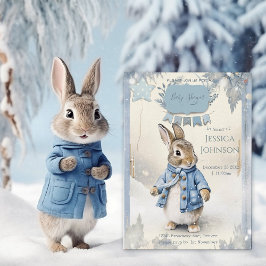 Peter Rabbit's Winter Holidays Baby Shower Einladung