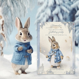 Peter Rabbits Winterurlaub Geburtstag Einladung