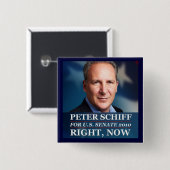 Peter Schiff für Senat in CT, 2010 Button (Vorne & Hinten)