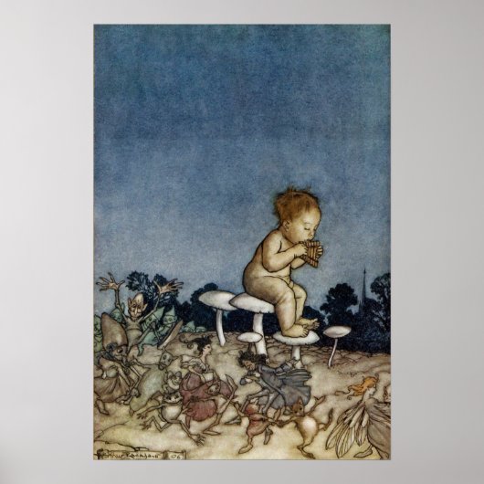 Peter spielte seine Flute Poster (Vorne)