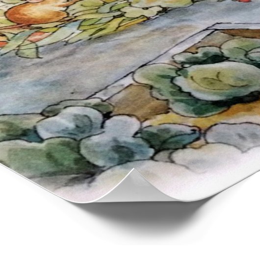 Peter springt in eine Wasserdose Poster (Ecke)