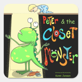 Peter & the Closet Monster, Cover Quadratischer Aufkleber