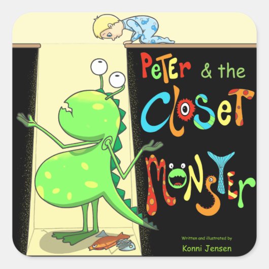 Peter & the Closet Monster, Cover Quadratischer Aufkleber (Vorderseite)