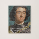 Peter The Great "Conquer Myself" Quote Ohrts & Tee Puzzle (Vertikal)
