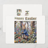 Peter the Oaster Rabbit Happy Oaster Einladung (Vorne/Hinten)