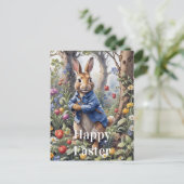 Peter the Oaster Rabbit Happy Oaster Feiertagspostkarte (Stehend Vorderseite)