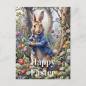 Peter the Oaster Rabbit Happy Oaster Feiertagspostkarte (Vorderseite)