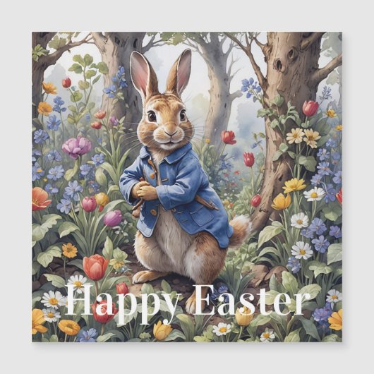 Peter the Oaster Rabbit Happy Oaster Magnetkarte (Vorderseite)