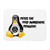 Peter The PTSD Awareness Penguin Magnet (Horizontal)