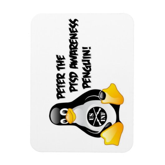 Peter The PTSD Awareness Penguin Magnet (Vertikal)
