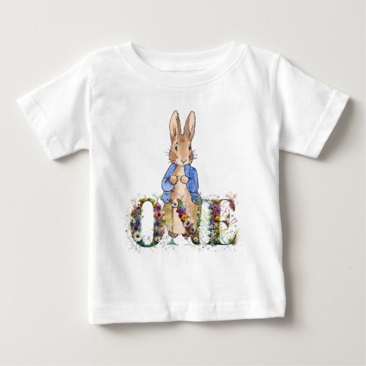 Peter the Rabbit 1. Geburtstag Baby T-shirt (Vorderseite)