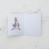 Peter the Rabbit 1. Geburtstag Blau Einladung (Innenseite)