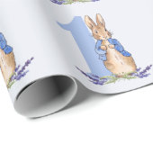 Peter the Rabbit 1. Geburtstag Blau Geschenkpapier (Rolleneckpunkt)