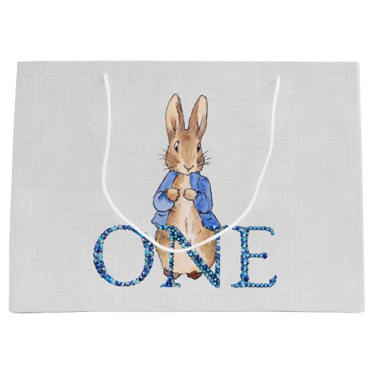 Peter the Rabbit 1. Geburtstag Große Geschenktüte (Vorderseite)