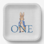 Peter the Rabbit 1. Geburtstag Pappteller (Vorderseite)