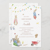 Peter the Rabbit and Family Baby Shower Einladung (Vorne/Hinten)
