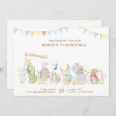 Peter the Rabbit and Friends Birthday Parade Einladung (Vorne/Hinten)
