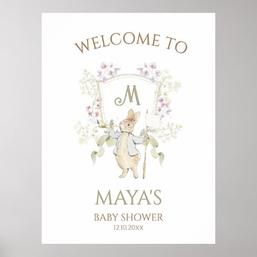 Peter the Rabbit Baby Dusche Begrüßungszeichen Poster (Vorne)