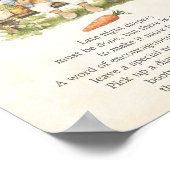 Peter The Rabbit Baby Dusche Spate Night Diapers Poster (Ecke)