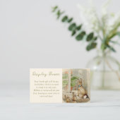 Peter the Rabbit Baby Shower Dusche Begleitkarte (Stehend Vorderseite)