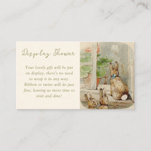 Peter the Rabbit Baby Shower Dusche Begleitkarte (Vorderseite)