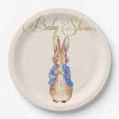 Peter the Rabbit Baby Shower Pappteller (Vorderseite)