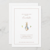 Peter the Rabbit Beartix Bunny Baby Shower Einladung (Vorne/Hinten)