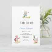 Peter the Rabbit Beatrix Potter Baby Shower Einladung (Stehend Vorderseite)