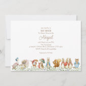 Peter the Rabbit Beatrix Woodland Baby Shower Einladung (Vorderseite)