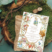 Peter the Rabbit Beatrix Woodland Baby Shower Einladung
