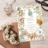 Peter the Rabbit Beatrix Woodland Baby Shower Einladung