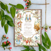 Peter the Rabbit Beatrix Woodland Twins Baby Showe Einladung