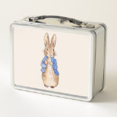 Peter the Rabbit Beige Hintergrund Metall Brotdose (Rückseite)