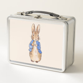 Peter the Rabbit Beige Hintergrund Metall Brotdose