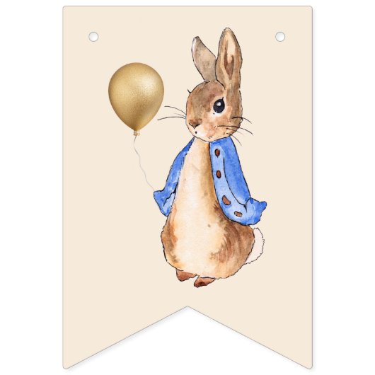 Peter the Rabbit Beige Hintergrund Wimpelkette (Dritte Fahne)