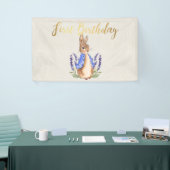 Peter the Rabbit beige linen 1. Geburtstag Banner (Messeveranstaltung)