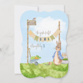 Peter the Rabbit Birthday Garden Party Einladung (Rückseite)