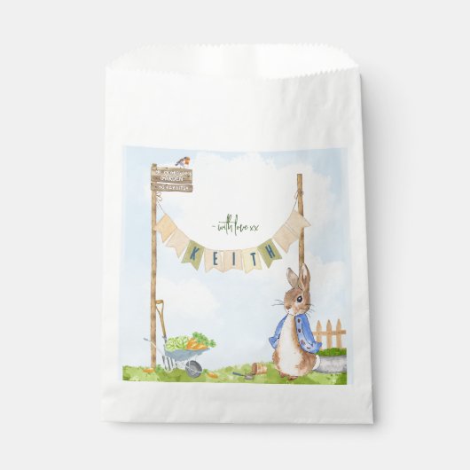 Peter the Rabbit Birthday Garden Party Geschenktütchen (Vorderseite)