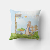 Peter the Rabbit Birthday Garden Party Kissen (Rückseite)