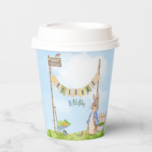 Peter the Rabbit Birthday Garden Party Pappbecher (Vorderseite)