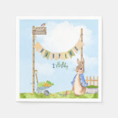 Peter the Rabbit Birthday Garden Party Serviette (Vorderseite)