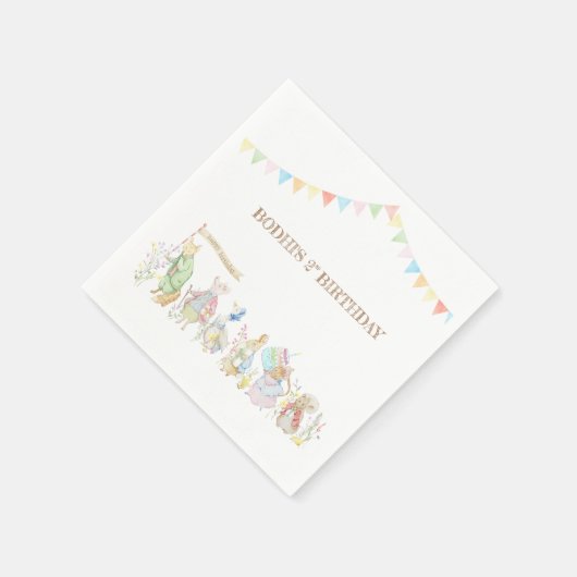 Peter the Rabbit Birthday Parade Serviette (Ecke)