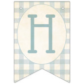 Peter The Rabbit Blue Gingham zum ersten Geburtsta Wimpelkette (Zweite Fahne)