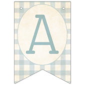 Peter The Rabbit Blue Gingham zum ersten Geburtsta Wimpelkette (Dritte Fahne)