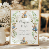 Peter the Rabbit Botanical Diaper Raffle Poster