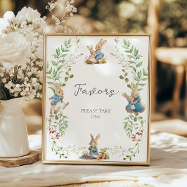 Peter the Rabbit Botanical Gender Reveal Favoriten Poster