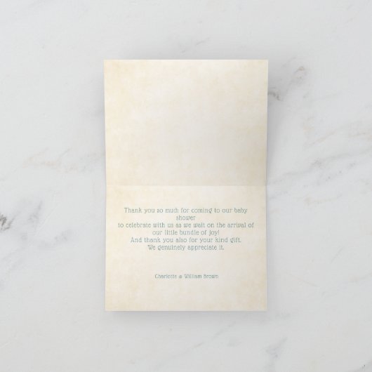 Peter The Rabbit Boy Baby Shooter Vielen Dank Dankeskarte (Innenseite)