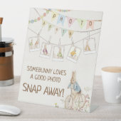 Peter the Rabbit Bunny Baby Showe Foto Booth Sign Sockelschild (In Situ)