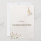 Peter the Rabbit Bunny Gender Neutral 1. Geburtsta Einladung (Rückseite)