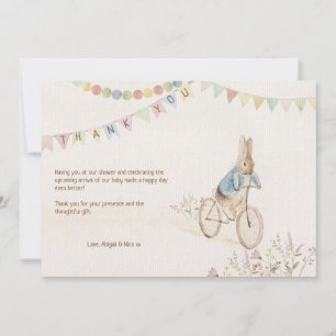 Peter the Rabbit Bunny Gender Neutral Books Baby Dankeskarte